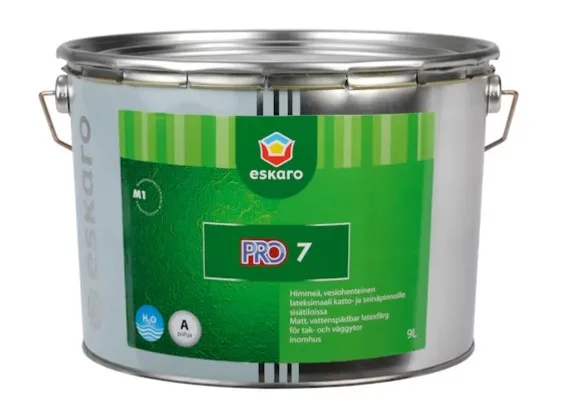 Pro 7 Seinämaali himmeä 9l A valkoinen