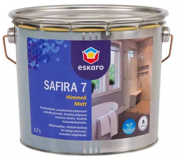 Safira 7 seinä- ja kattomaali A 2,7L