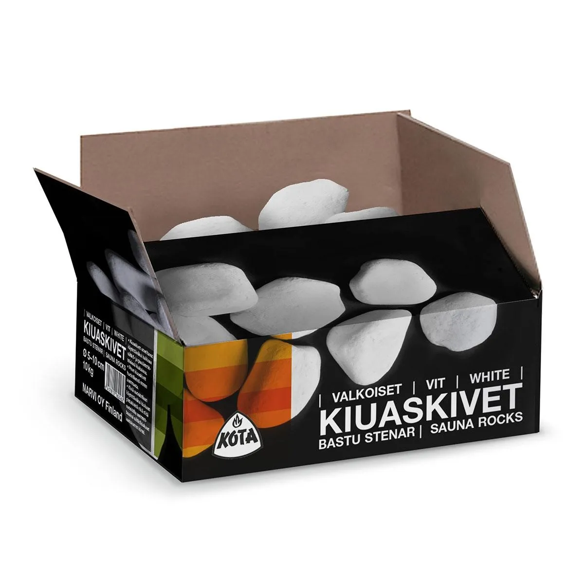 Kiuaskivi valkoinen pyöreä 5-10 cm