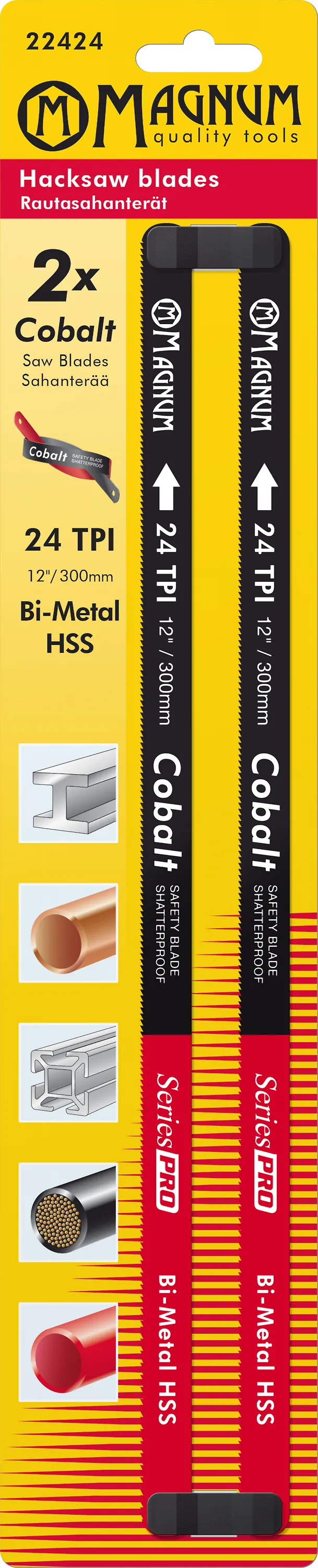 Rautasahanterä 2kpl Cobalt 24T