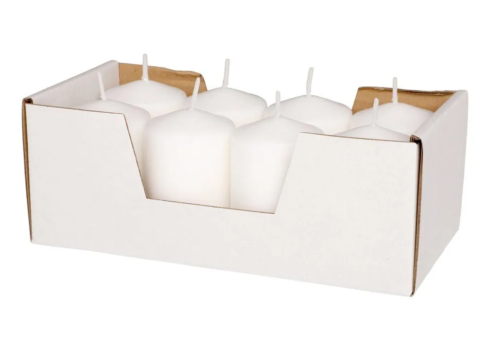 Kynttilä Pöytäkynttilä valk 8kpl 5x8CM