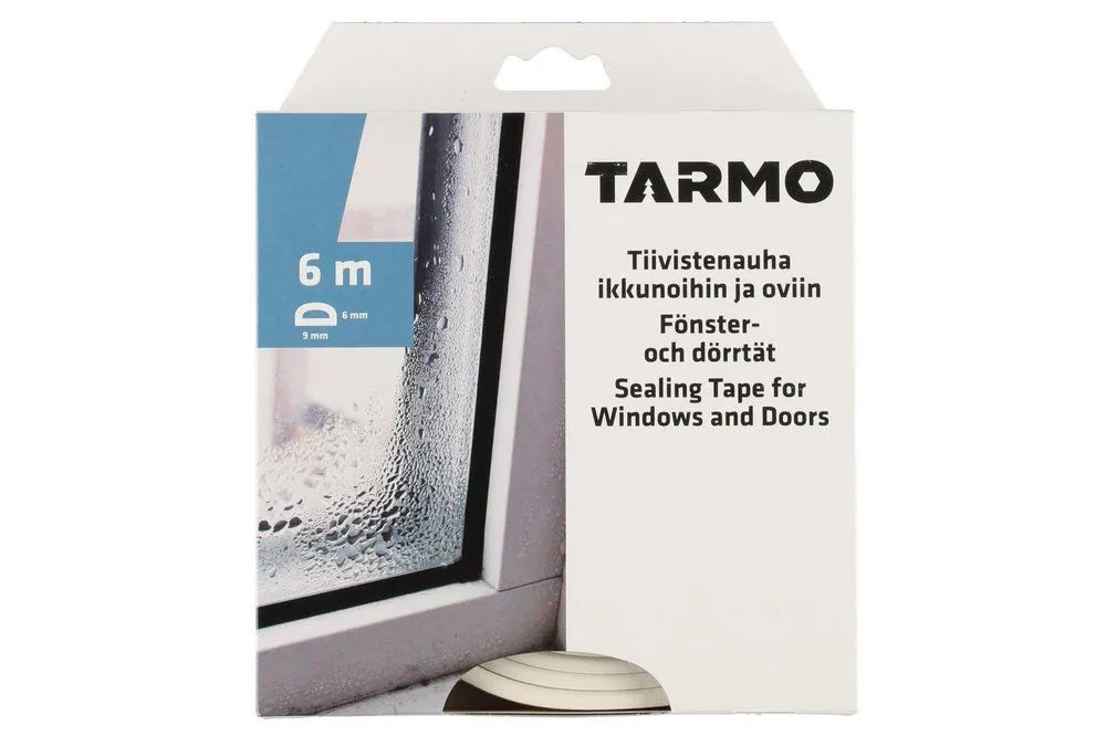 Tarmo Ikkunatiiviste D-profiili valkoinen 6 m