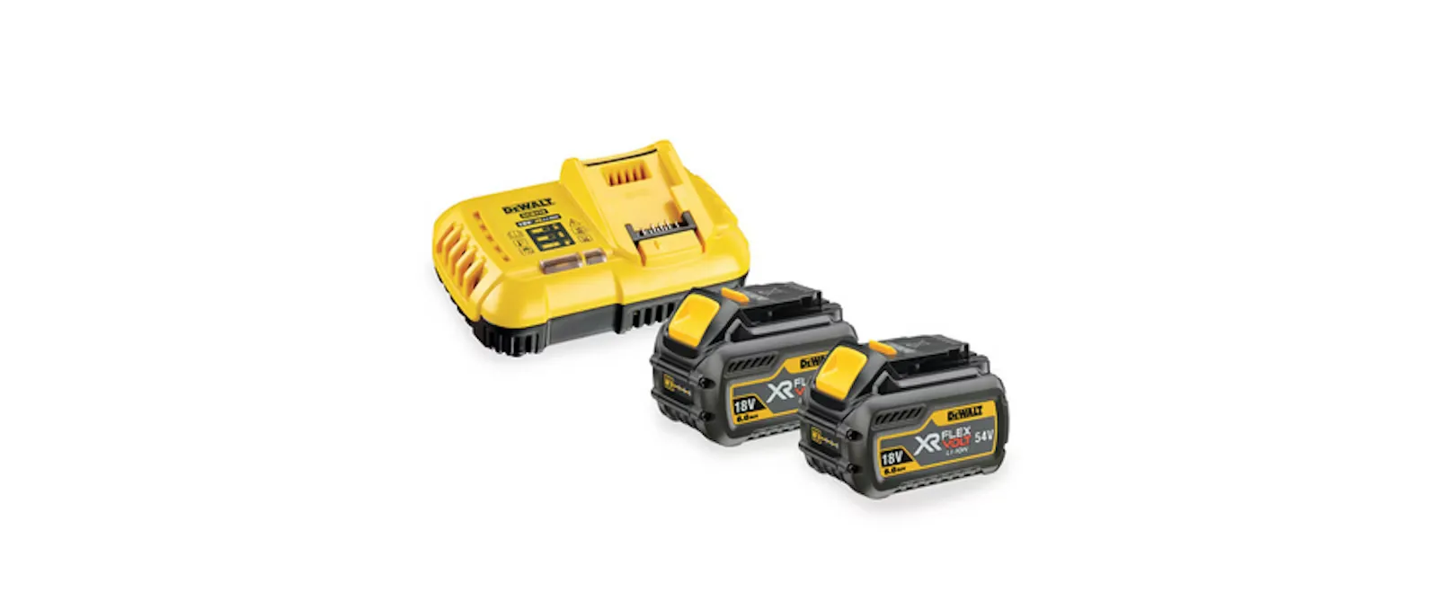 Akku ja pikalaturipaketti DeWalt 18V DCB118T2 2x6Ah akut