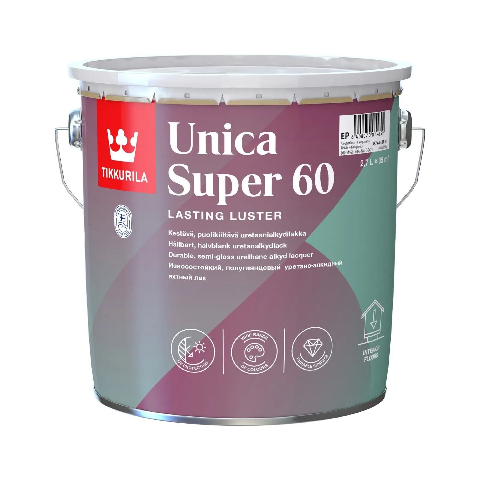 Unica Super 60 Puolikiiltävä Lakka 2,7L