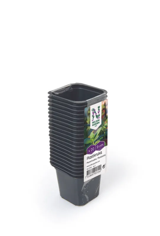 Muoviruukku musta 9cm 20kpl HD