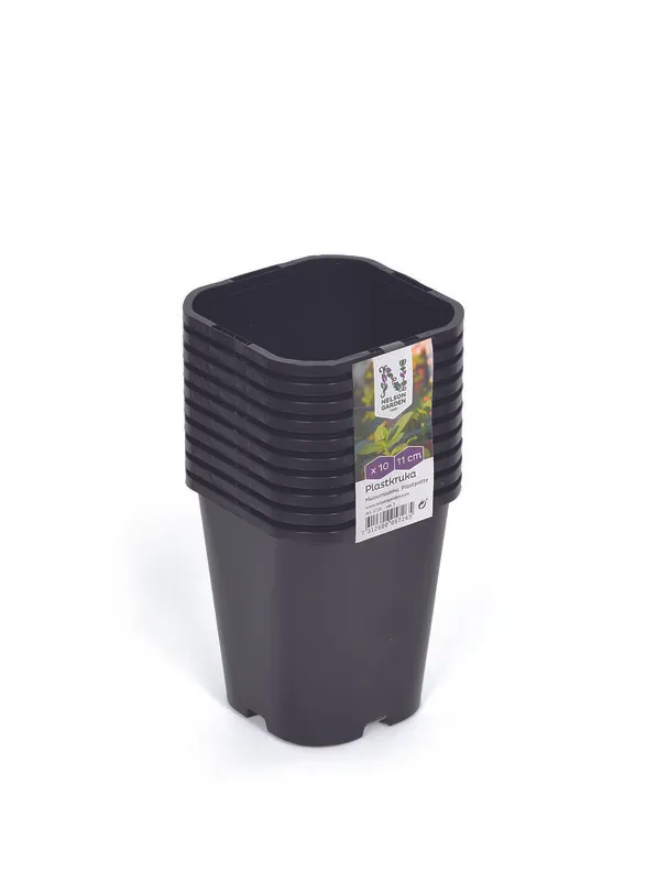 Muoviruukku musta 11cm 10kpl HD