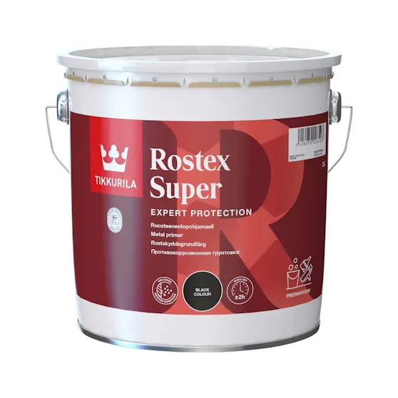 Rostex Super Ruosteenestopohjamaali 3l Musta