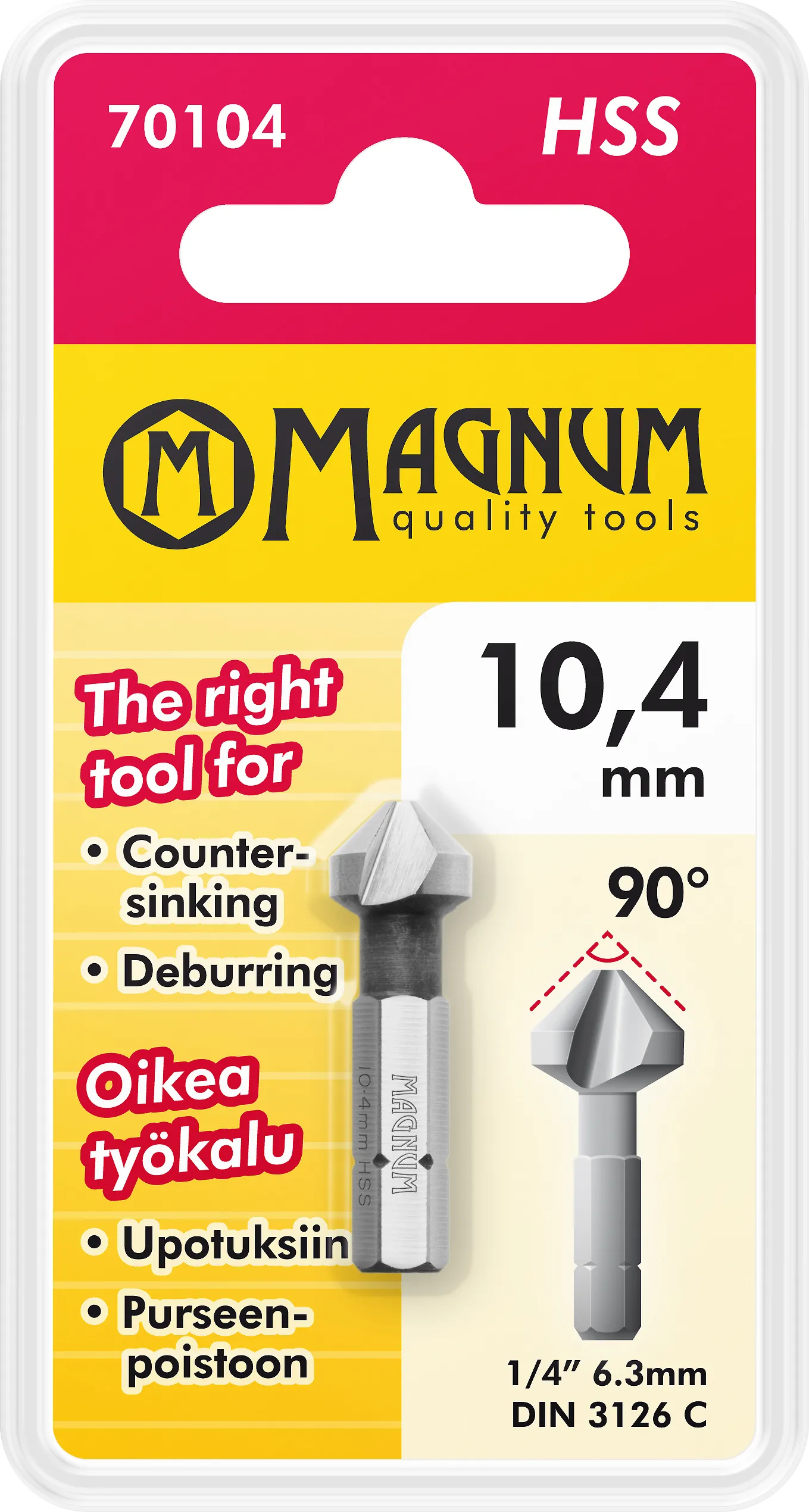 "Kärkiupotin 1/4"" 10,4mm"