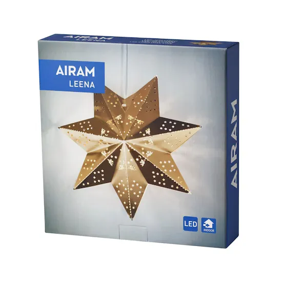 Airam Leena Metallitähti Messinki 30cm