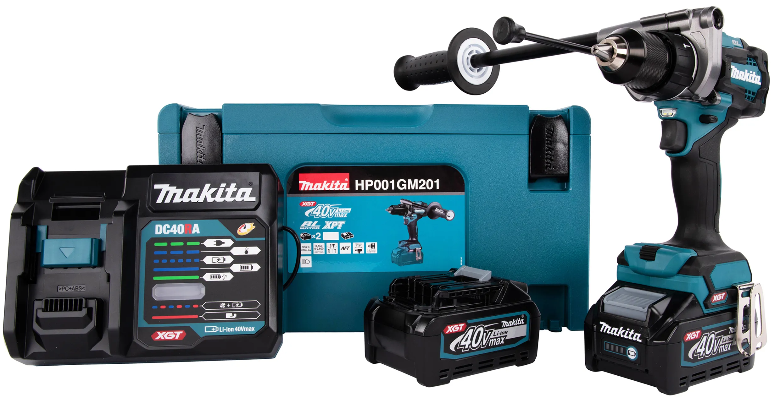 Makita XGT HP001GM201 40V 4Ah iskevä akkuporakone