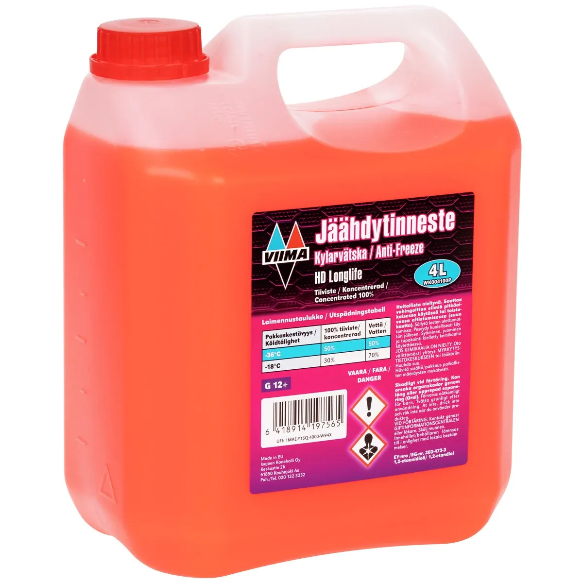 JÄÄHDYTINNESTE 4L 100% SUPER HD
