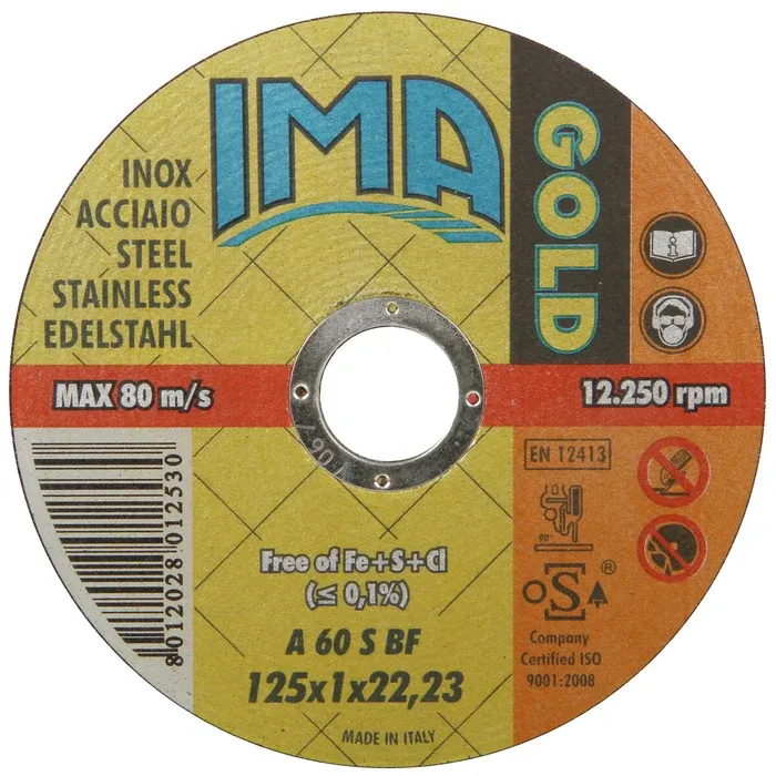 KATKAISULAIKKA 125X1,0X22,2MM GOLD INOX